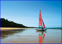 Sailing boat and motor boat hire is on the beach in front of The Anchor In
